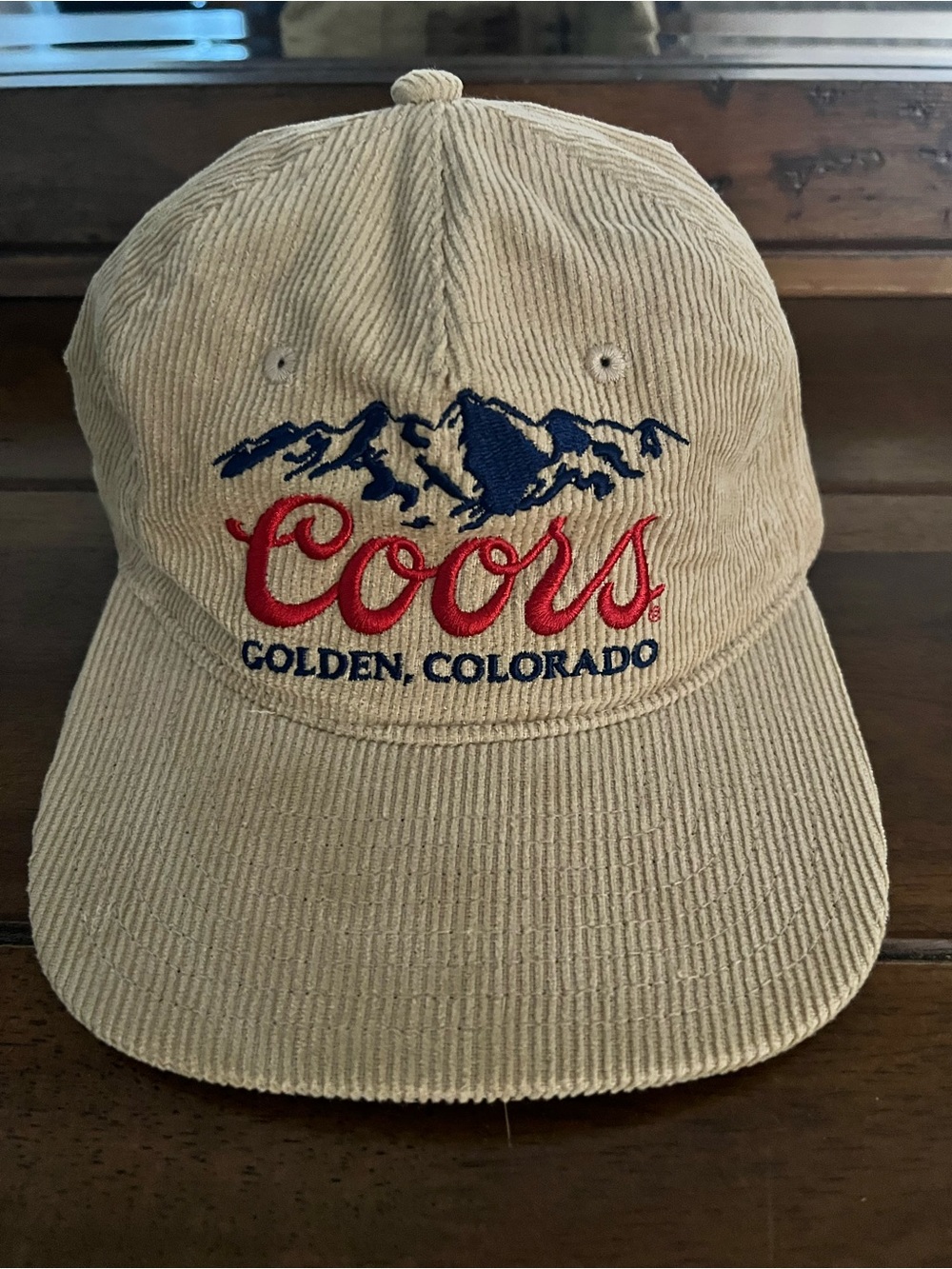 Coors Golden Colorado Tan Corduroy Baseball Cap